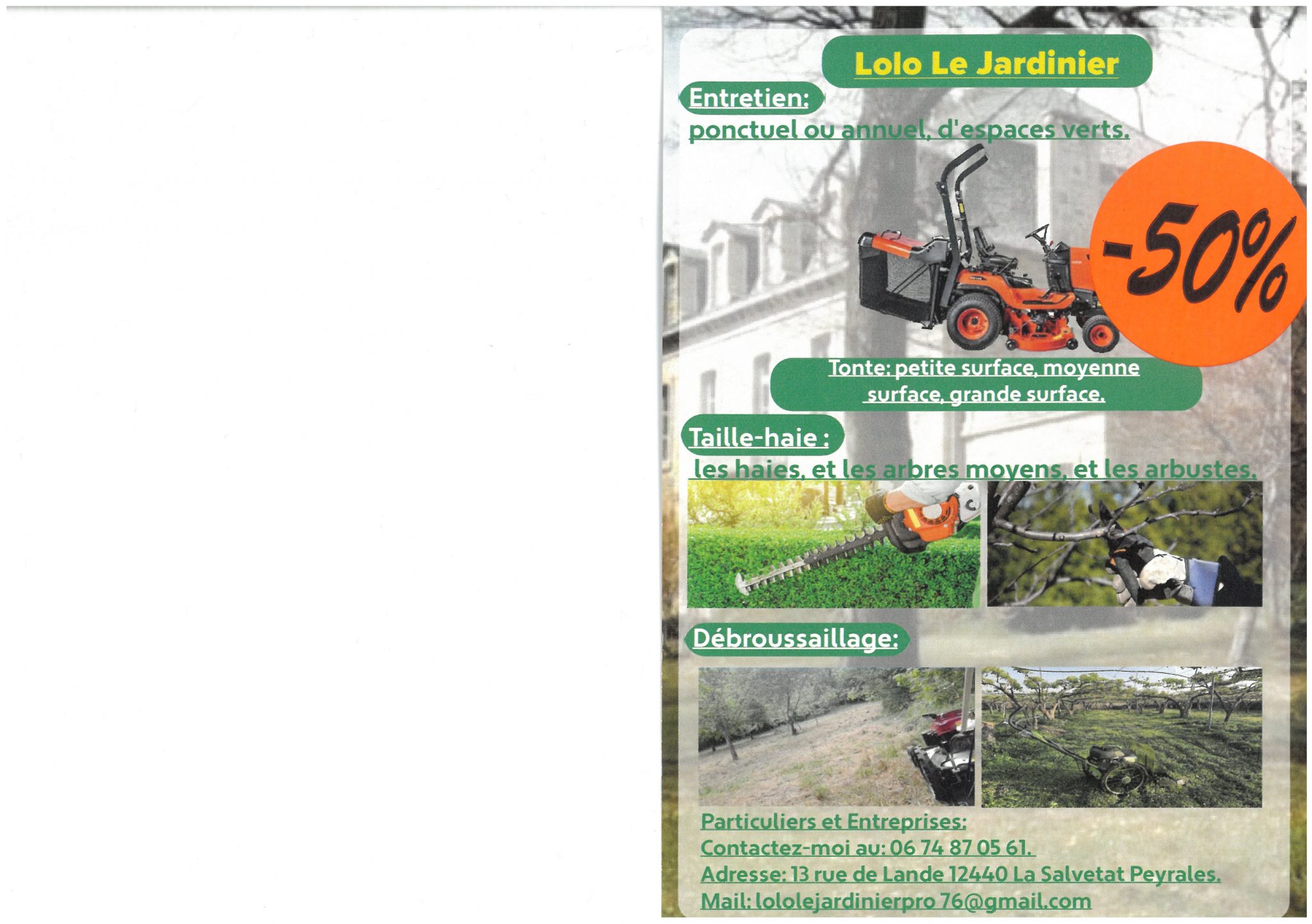 LOLO LE JARDINIER : ENTRETIEN ESPACES VERTS